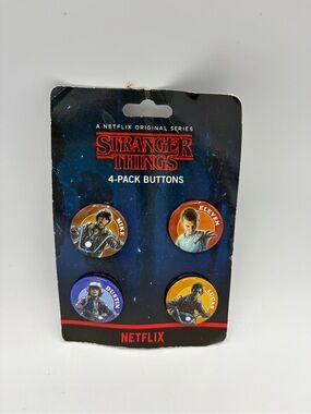 Netflix Black & Red Stranger Things Pins